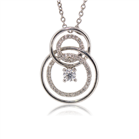 Collana con ciondolo pavè CL2030DBJ in oro 18k e diamanti naturali Donna - CL2030DBJ